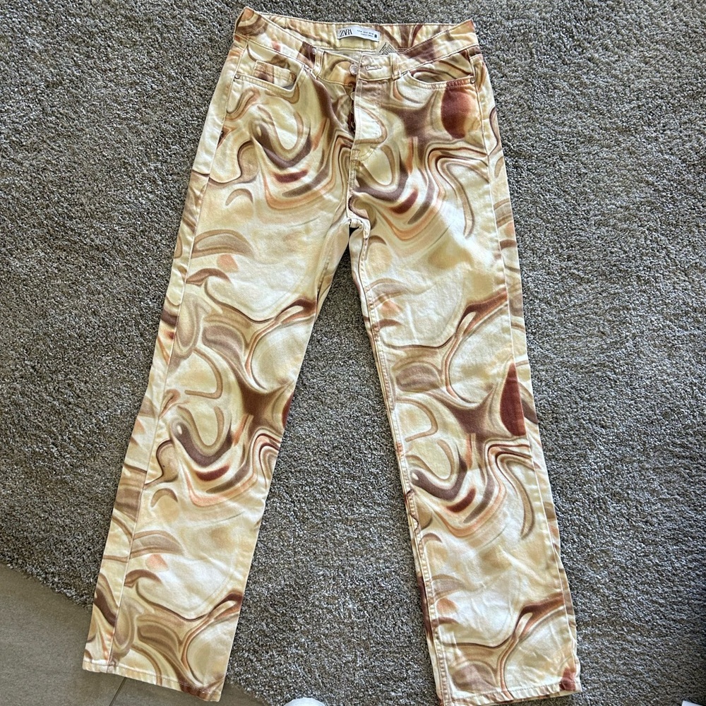 Zara swirl jeans